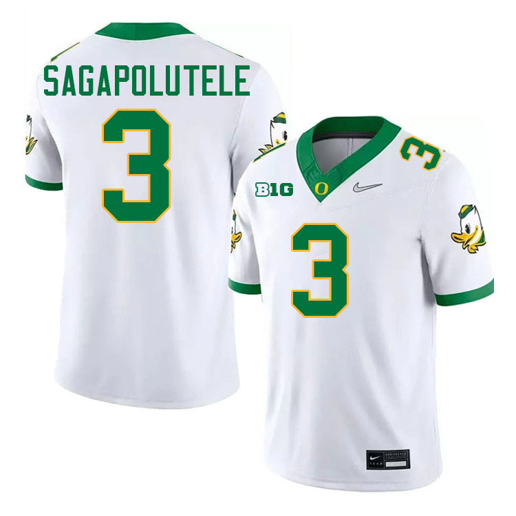 Jaron-Keawe Sagapolutele Oregon Jersey,Oregon Ducks Football Uniforms,Jerseys Youth-White